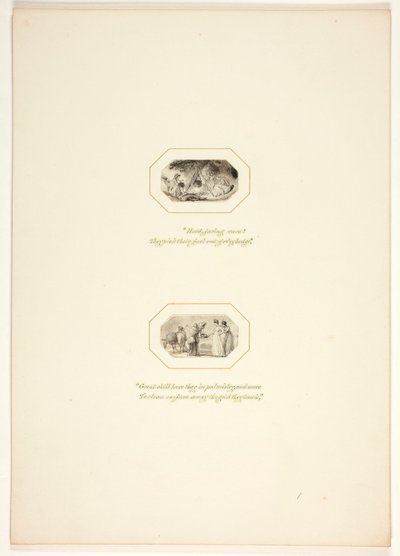 Studie für eine Tafel aus The Task von Thomas Stothard