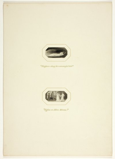 Studie für eine Platte aus The Triumphs of Temper, im Royal Engagements Pocket Book von 1796 von Thomas Stothard