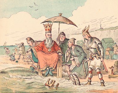 Knud und seine Höflinge, um 1884 von Thomas Strong Seccombe