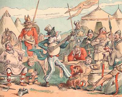 König Alfred im dänischen Lager, um 1884 von Thomas Strong Seccombe