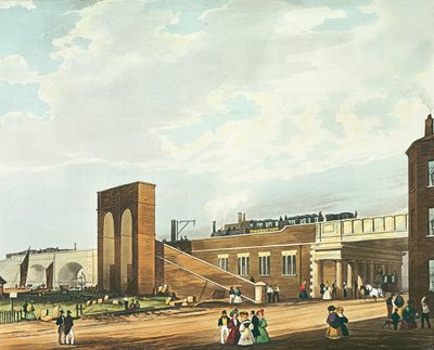 Eingang nach Manchester über die Water Street, graviert von Henry Pyall, veröffentlicht von Ackermann und Co., 1831 von Thomas Talbot Bury