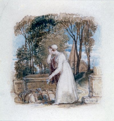 Constantia am Grab von Theodosius, 19. Jahrhundert von Thomas Uwins