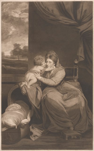 Elizabeth Lady Melbourne mit ihrem Sohn, dem Ehrenwerten Peniston Lamb von Thomas Watson