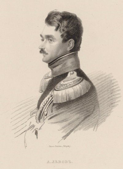 Porträt des Komponisten Alexei Fyodorovich Lvov 1798-1870 von Thomas Wright
