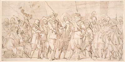 Offiziere und andere Bürgerwehrmänner des III. Bezirks von Amsterdam, unter dem Kommando von Hauptmann Allaert Cloeck und Leutnant Lucas Jacobsz Rotgans von Thomas de Keyser