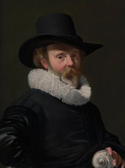 Porträt eines Mannes mit einer Muschel von Thomas de Keyser