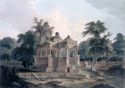 Hindu-Tempel in der Festung von Rohtas, Bihar, Indien von Thomas und William Daniell