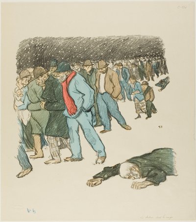 Elend unter dem Schnee von Théophile Alexandre Pierre Steinlen
