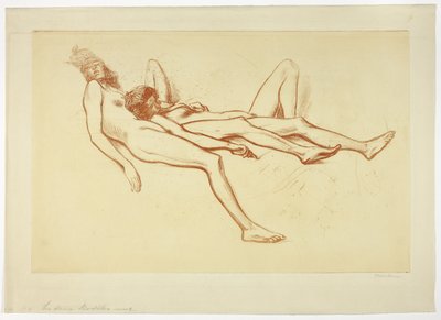 Zwei Aktmodelle von Théophile Alexandre Pierre Steinlen