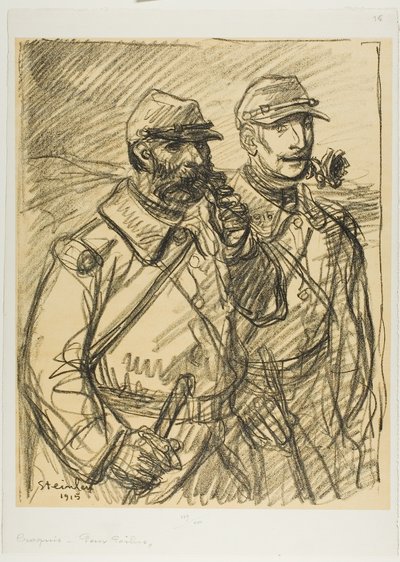 Zwei Soldaten von Théophile Alexandre Pierre Steinlen