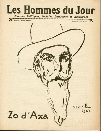 Cover von "Les Hommes du jour", Satirique en N & B von Théophile Alexandre Steinlen