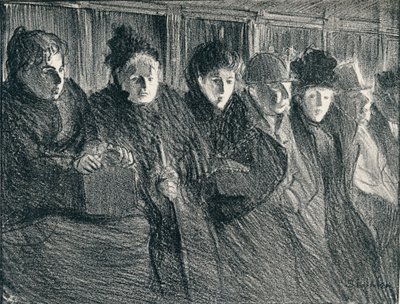 In einem Straßenbahnwagen, 1896, 1898 von Théophile Alexandre Steinlen
