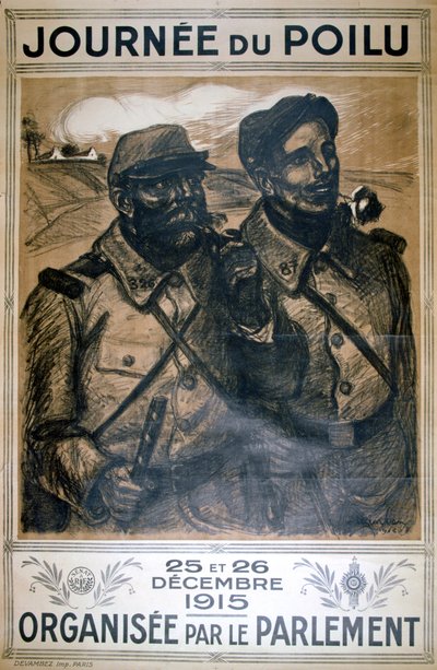 Journée du Poilu 25 et 26 Décembre 1915, französisches Plakat des Ersten Weltkriegs, 1915 von Théophile Alexandre Steinlen