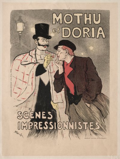 Mothu et Doria - Szenen impressionistes, 1893 von Théophile Alexandre Steinlen