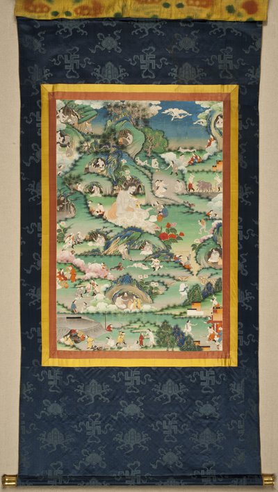 Eine Szene aus dem Leben von Milarepa (Thangka) von Tibetan culture