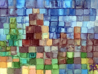 Geometrische Stadtlandschaft von Tim Hoinkis