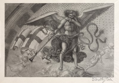 Alte italienische Meister: Engel, der eine Trompete bläst, 1888-1892 von Timothy Cole
