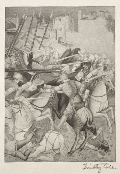 Alte italienische Meister: Schlacht von St. Ephesus gegen die Heiden von Sardinien, 1888-1892 von Timothy Cole
