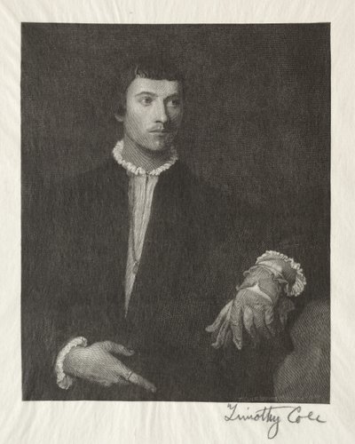 Alte italienische Meister: Der Mann mit den Handschuhen, 1887 von Timothy Cole