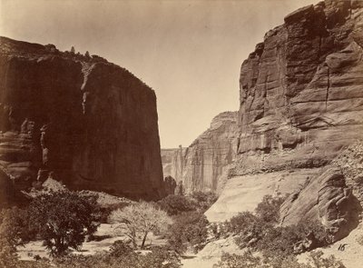 Kopf des Cañon de Chelle, Blick nach unten, Wände etwa 1.200 Fuß hoch von Timothy H. O