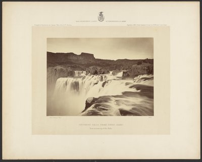 Shoshone Falls, Snake River, Idaho, Ansicht über die Wasserfälle von Timothy H. OSullivan