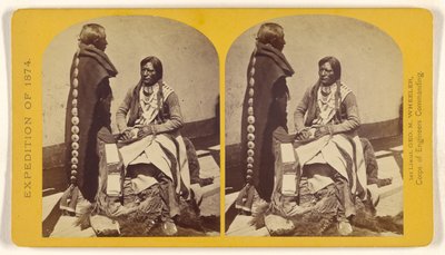 Ute Krieger der Kah-poh-teh Band, Nord-New Mexico, in "voller Tracht" von Timothy H. O