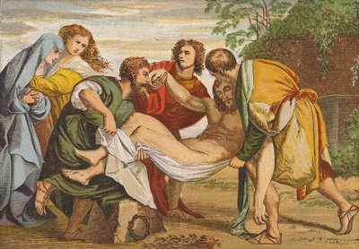 Joseph von Arimathäa legt den Körper Jesu in sein eigenes Grab von Titian (c.1488 1576) (after)