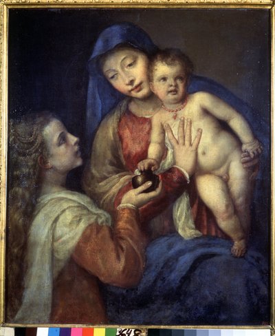 Die Jungfrau und das Kind mit Maria Magdalena von Titian (c.1488 1576)