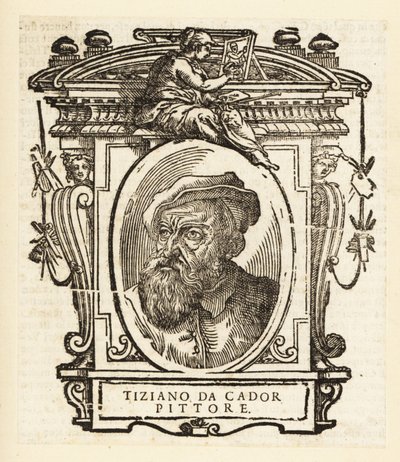 Porträt von Tizian, italienischer Maler der Renaissance, geboren in Pieve di Cadore, ca. 1488-1576 von Titian (c.1488 1576) (after)
