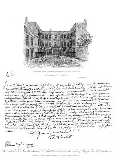 Ein Brief von Dr. Smollett an Samuel Richardson von Tobias George Smollett