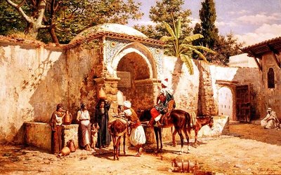 Gespräch am Brunnen von Tomas Moragas y Torras