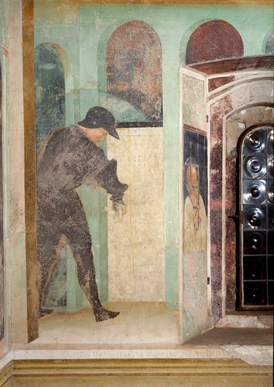 Leben des Johannes des Täufers: Ein Wächter von Tommaso Masolino da Panicale