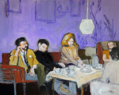 Entspannte Cafészene von Tore Bahnson