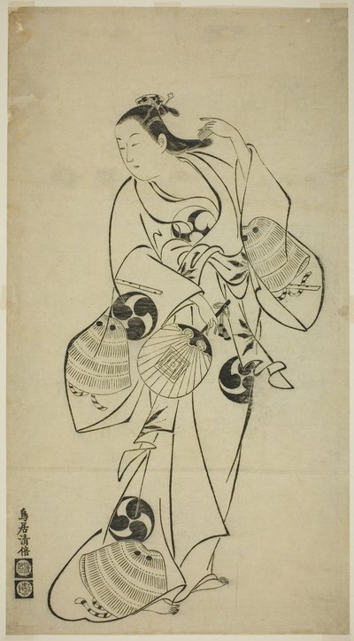 Schauspieler als stehende Schönheit von Torii Kiyomasu I