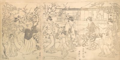 Szene aus der Chushingura-Rache der 47 treuen Einzelhändler, ca. 1820 von Torii Kiyomine