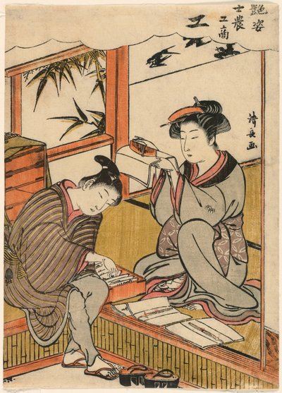 Der Handwerker aus der Serie "Schönheiten, die die vier sozialen Klassen illustrieren" von Torii Kiyonaga