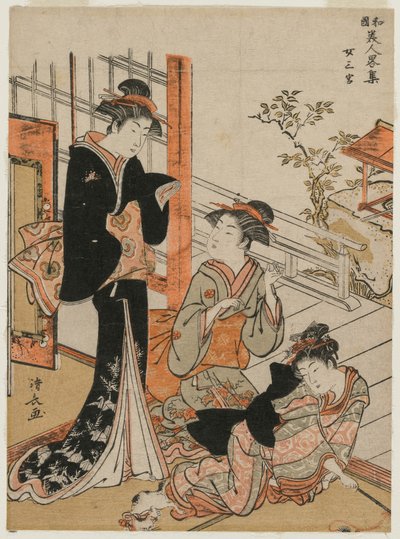 Drei Frauen aus der Serie Eine kurze Sammlung japanischer Schönheiten, 1781 von Torii Kiyonaga