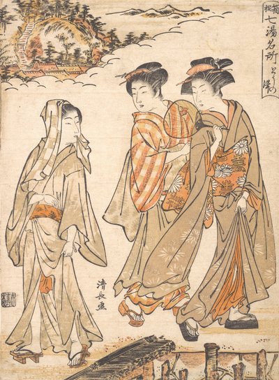 To-no Sawa, Name einer der heißen Quellen in Hakone, ca. 1779 von Torii Kiyonaga