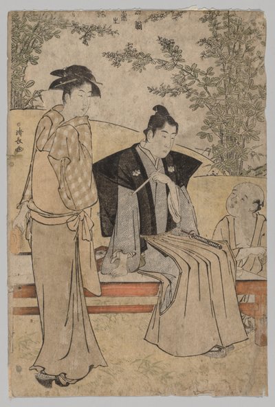 Zwei Liebende (aus der Serie Brokate des Ostens in Mode) von Torii Kiyonaga
