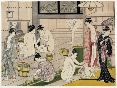 Frauen in einem öffentlichen Bad von Torii Kiyonaga
