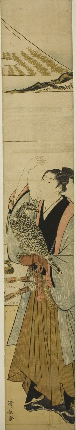 Junger Mann mit Symbolen des ersten Traums des neuen Jahres von Torii Kiyonaga