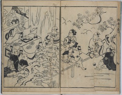 Die fantasievollen acht Ansichten in militärischen Liebesangelegenheiten von Torii Kiyonobu I