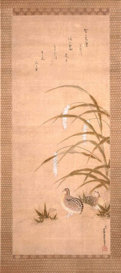 Wachtel und Hirse von Tosa Mitsunari