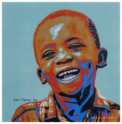 Fröhlicher Junge Pop-Art von Tosin Oyeniyi