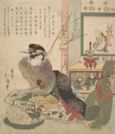 Bijin Urashima und die sieben Glücksgötter Shichi-fuku-jin von Totoya Hokkei
