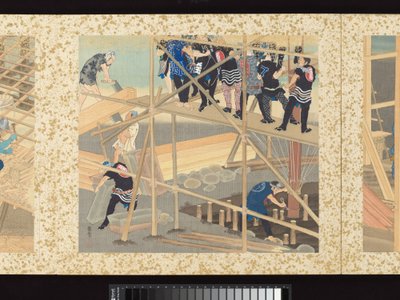 Handwerker, Schönheiten und jährliche Ereignisse von Toyohara Kunichika