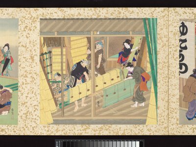 Handwerker, Schönheiten und jährliche Ereignisse von Toyohara Kunichika