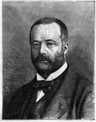 Porträt von Henri Sainte Claire (Sainte-Claire) Deville (1818-1881), französischer Chemiker. (Nach einem Foto von Herrn Truchelut). Stich in „La Nature: revue des sciences et de leurs applications aux arts et a l