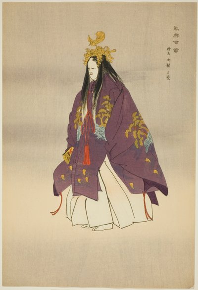 Ema, aus der Serie „Hundert No-Dramen (Nogaku hyakuban)“ von Tsukioka Kogyo