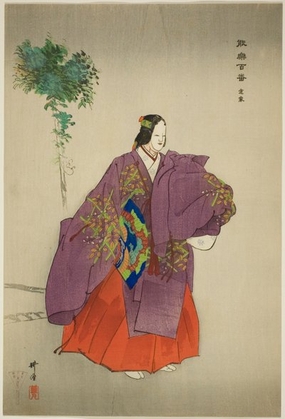 Teika, aus der Serie "Hundert No-Dramen (Nogaku hyakuban)" von Tsukioka Kogyo